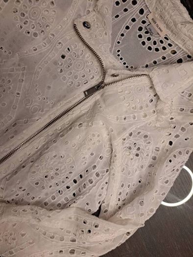 River island white lace blazer 7-8 new