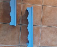 Solid wooden floating shelves