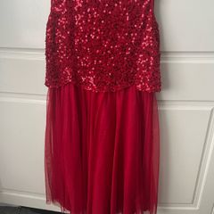 Monsoon girls sequin red dress REDUCED