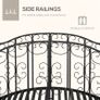 1.2M Metal Decorative Scrollwork Arch Garden Bridge, Black Image 5