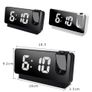 180 Arm Projection Digital Alarm Clock Temperature Humidity Night Mode Snooze Table Clock 12/24H USB Projector LED Clock Image 2