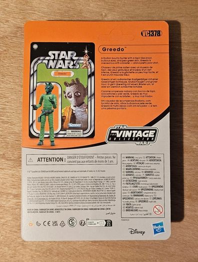 Star Wars Greedo 3.75 " Scale (Unpunctured) From The New Vintage Wave New & Unopened