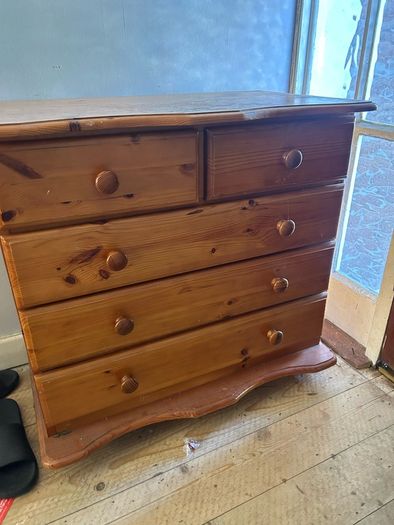 pine dresser and divan bed base