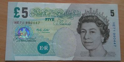 England. Lowther 5 pound note