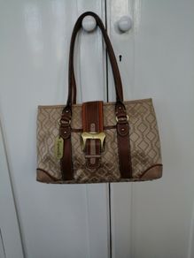 Tignanello Fabric and Leather Handbag