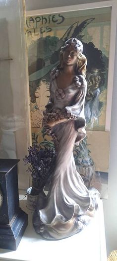 Art Nouveau Statue Lady