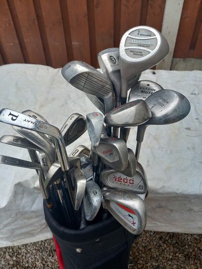 A Selection Of Golf Clubs.  All Left Handed Clubs