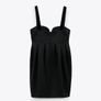 Zara strappy black dress with rhinestone buttons Image 7