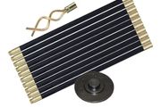 Drain Unblocker Tool Set with 10xRods, 1XPlunger and 1XWorm | Suitable for Most Domestic Drainage Pipes Rods Can Reach Up to 9 Metres in Length