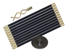 Drain Unblocker Tool Set with 10xRods, 1XPlunger and 1XWorm | Suitable for Most Domestic Drainage Pipes Rods Can Reach Up to 9 Metres in Length
