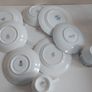 Beautiful Vintage Mix and Match Bone China 21 Piece Teaset in Shades of Pale Blue Florals Image 4