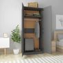 Wardrobe Grey 90x52x200 cm Chipboard Image 7