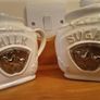 Farmyard Sugar Pot/Milk Jug, Vintage Image 2