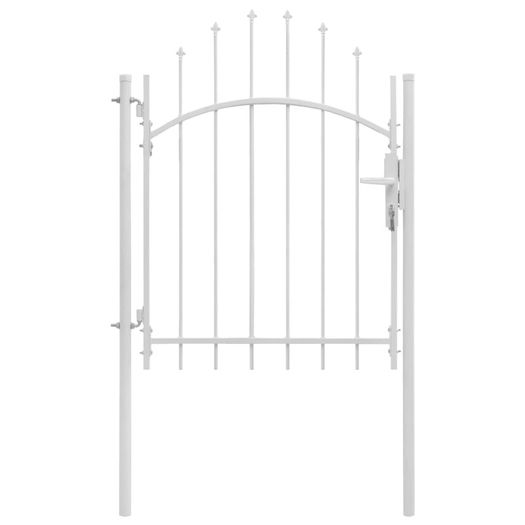 Garden Gate Steel 1x2 m White