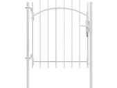 Garden Gate Steel 1x2 m White