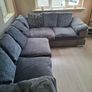 Immaculate Right-Hand Corner Sofa & Matching 2-Seater  Modern grey fabric right-hand corner sofa with matching 2-seater. Image 2