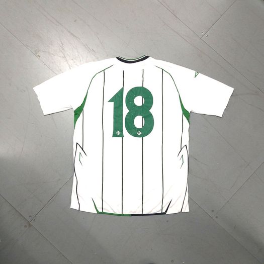 Player Issue (L) Northern Ireland 2008 Jersey Shirt Umbro Vintage Retro Away Soccer Football Irish Green Norn iron Large