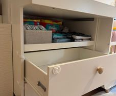 MYLLRA Changing table with drawers, white,