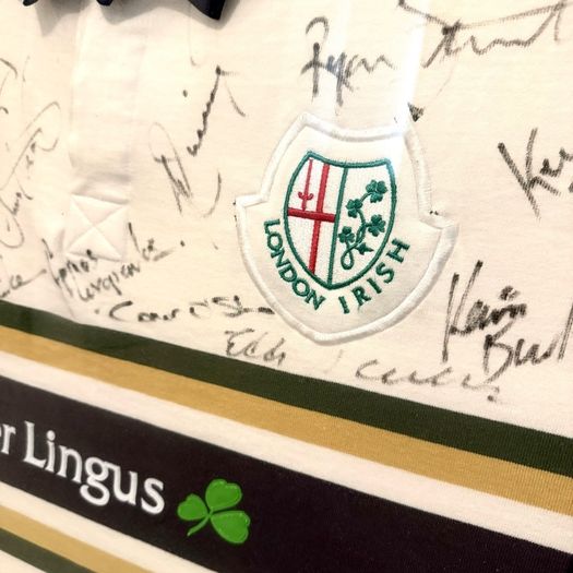 Signed London Irish Rugby Jersey - mid 2000