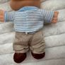 Topo Gigio Maria Perego giochi Blue White Sweater Plush body Vinyl Head Vintage Please see pictures Image 10
