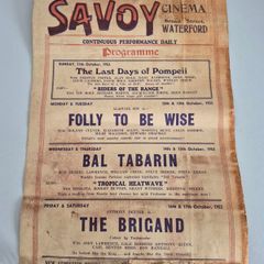 Vintage original Savoy cinema posters waterford 1950s