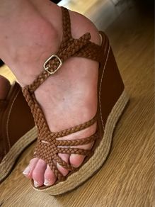LK Bennett brown wedges