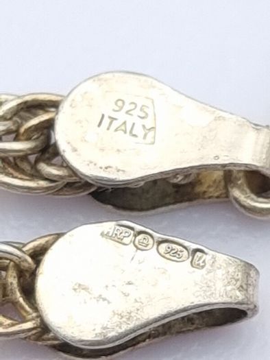 925 Vintage Sterling Silver Fully Hallmarked Signed Italian Byzantine Chain