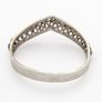 Vintage 925 Sterling Silver Chevron Filigree Ring Image 3