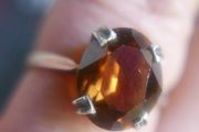 Vintage Sterling Silver 925 Garnet Ring