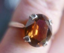 Vintage Sterling Silver 925 Garnet Ring
