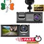 Car Dual Lens Dash cam Night vision loop recording 2" ips screen 1080p G-Sensor Image 2