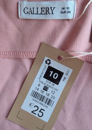 Pink waistcoat size 10