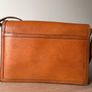Vintage cognac leather satchel bag Image 3