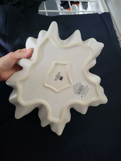 Large leaf shaped ceramic plate new