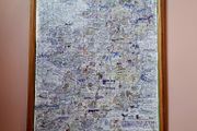Vintage framed jigsaw map of ireland