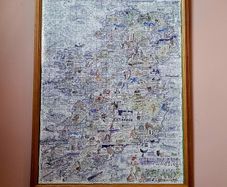 Vintage framed jigsaw map of ireland