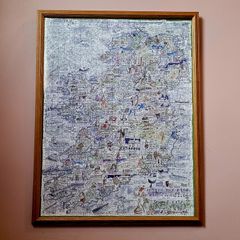 Vintage framed jigsaw map of ireland
