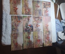 fox hunting postcards vintage