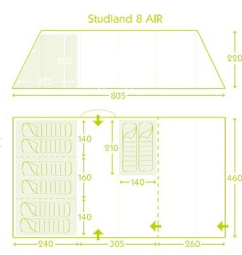 Kampa Studland 8 Air Tent