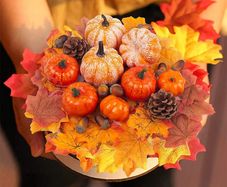 Autumn Decorations,Halloween Decorations,Pumpkins Decorations,86pcs Artificial Maple Leaves,Harvest Pumpkin,Acorns, Pine Cones and Gourds Set,DIY Autumn Decor for Garland,Thanksgiving Party Decor