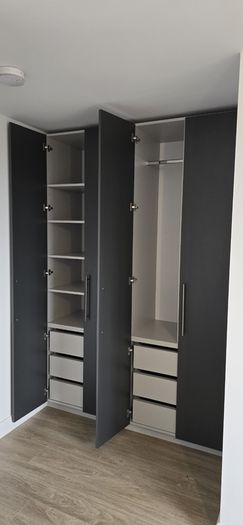 Wardrobes, kitchens, utility rooms, storage units.