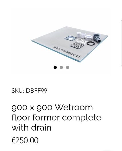 Wetroom floor former shower trays, Walk in shower tray