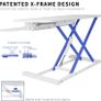 VIVO 81cm white desk converter with keyboard tray Image 7
