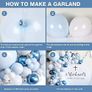 Blue Balloons Garland Arch Kit - 104Pcs Blue White Silver Balloon Arch Kit with Confetti Balloons for Boys Birthday Party, Baby Shower, Wedding, Christening, Graduation, Communion Decorations For Boys Image 7