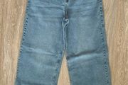 NEW light blue high-rise wide leg jeans: Size 14