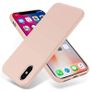 Liquid Silicone Case For iPhone X / XS Luxury Thin Soft Phone Cover New Pink Sand - FHT3IPXLK Image 2