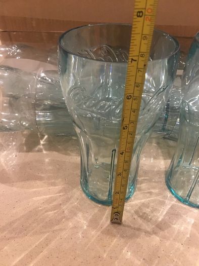 Coca Cola Glasses hard  Plastic Contour Style American Market Large