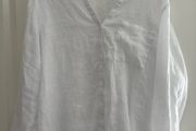 Dunnes White Long sleeve Linen Blouse