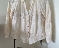 Cream cotton Zara blouse Size 10/12