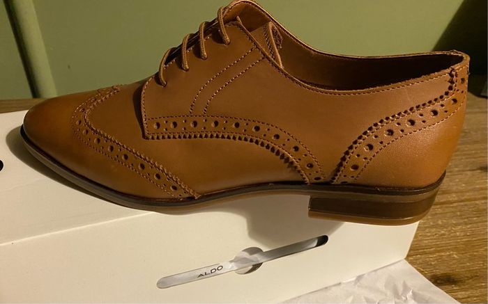 Brand New Aldo Office Brown Leather Woman Shoes